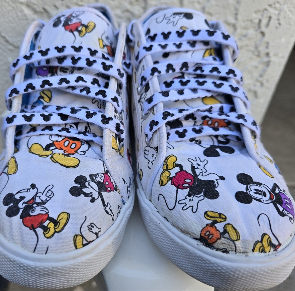 Disney Mickey Mouse Blue and White Sneakers - Picture 2 of 7